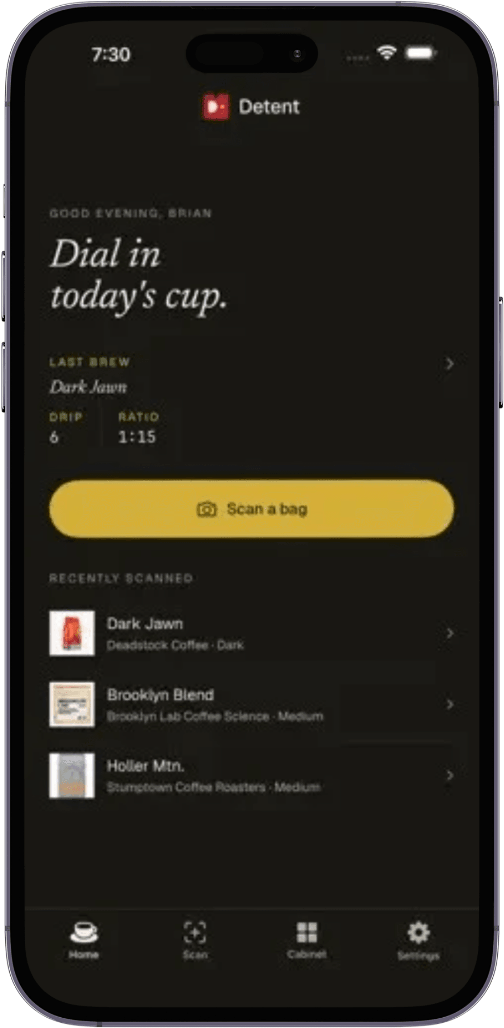 Detent iOS app