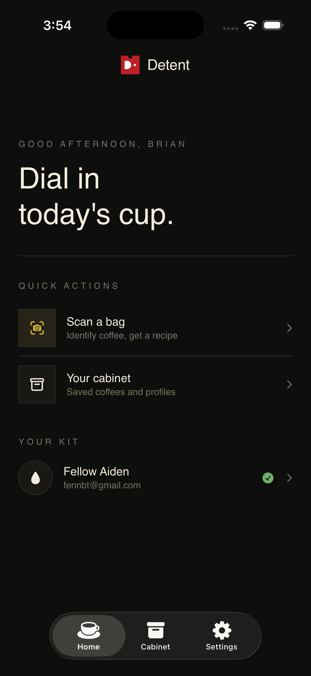 Detent iOS app